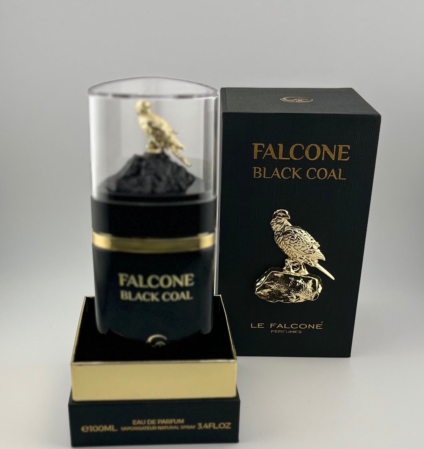 Falcone Black Coal - Eau de Parfum 100ml | Perfume Árabe Masculino de Lujo con Diseño Exclusivo