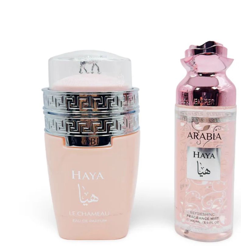 Set Arabia Madame Pour Femme by Le Chameau – Eau de Parfum + Body Mist 100ml x 2 | Perfume Árabe de Lujo para Mujer