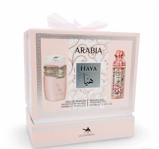 Set Arabia Madame Pour Femme by Le Chameau – Eau de Parfum + Body Mist 100ml x 2 | Perfume Árabe de Lujo para Mujer